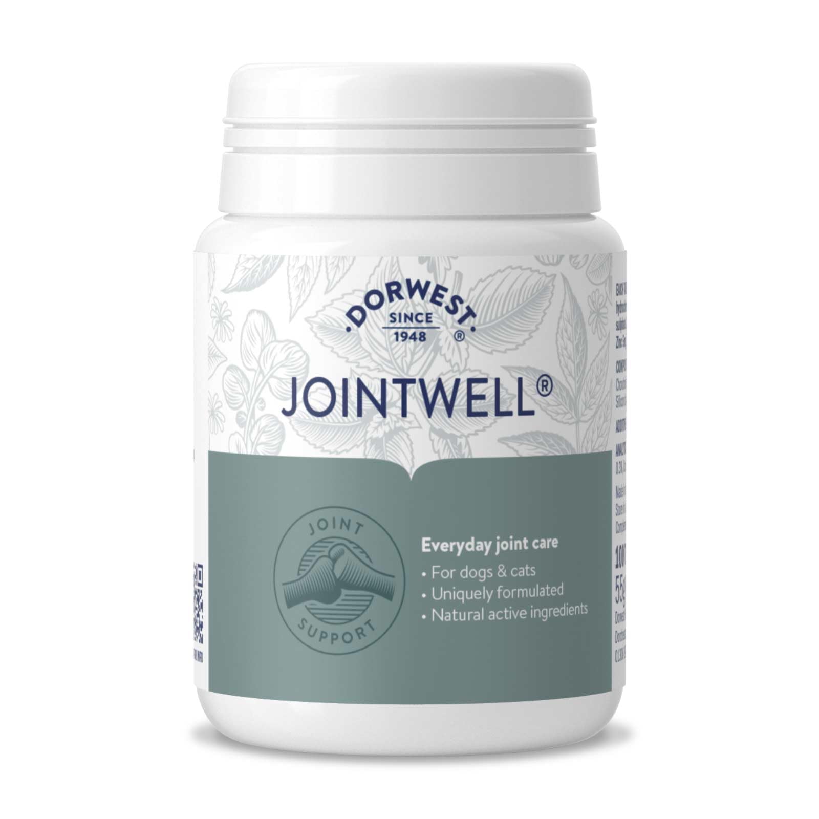Dorwest JointWell 100 Tablets for Dogs & Cats – Natural Dog Supplements to Support Joint Mobility and Comfort, with Glucosamine, Chondroitin, Zinc, Vitamin C and Hyaluronic Acid