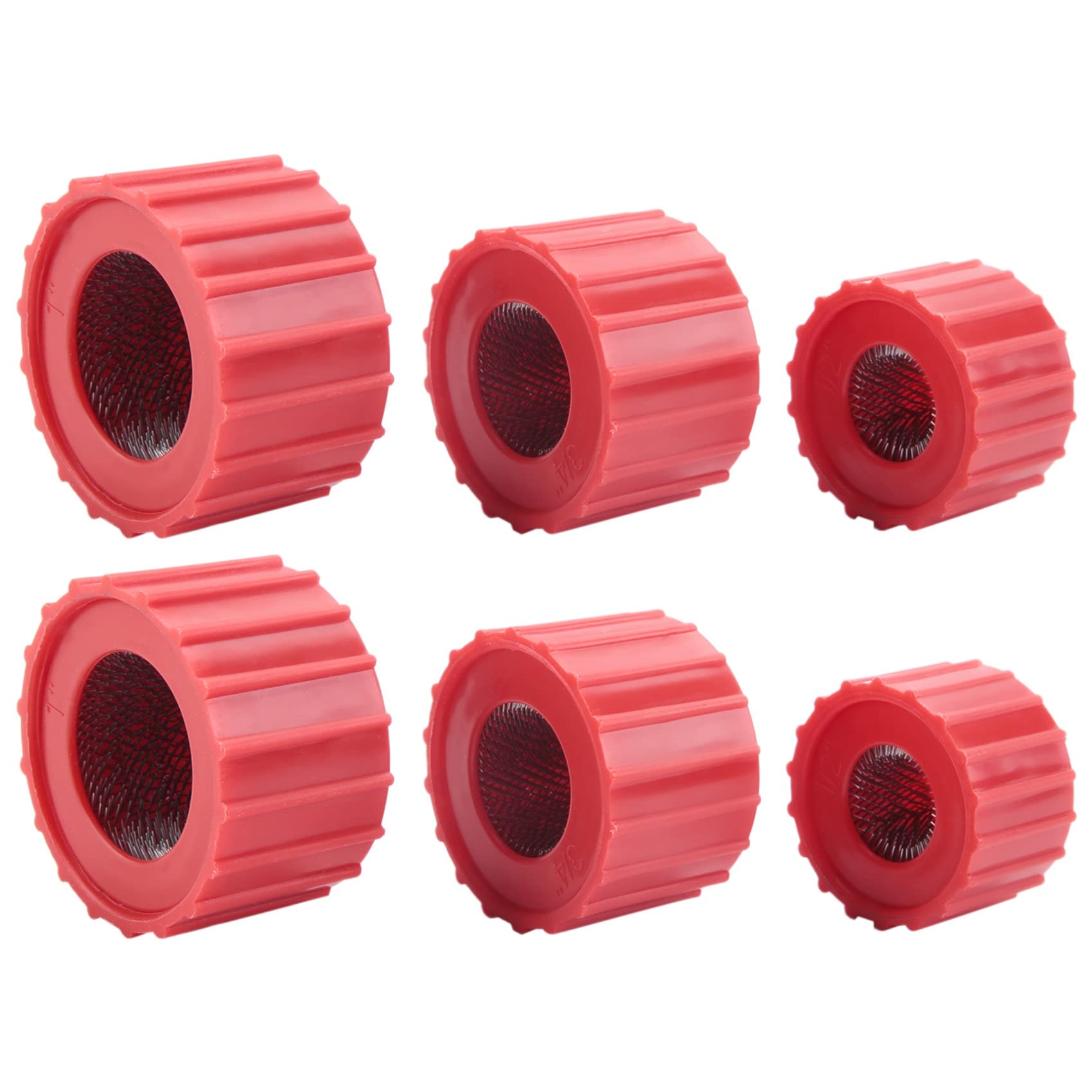 Dasing 6PCS Copper Pipe Cleaners Set (3 Sizes), Heavy-Duty Plumbing Brush for Copper Tubes Pipes, Tube Cleaning Brush for Copper, Copper Pipe Cleaner