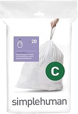 simplehuman Bin Liners Pack of 20 10-12 L Code C