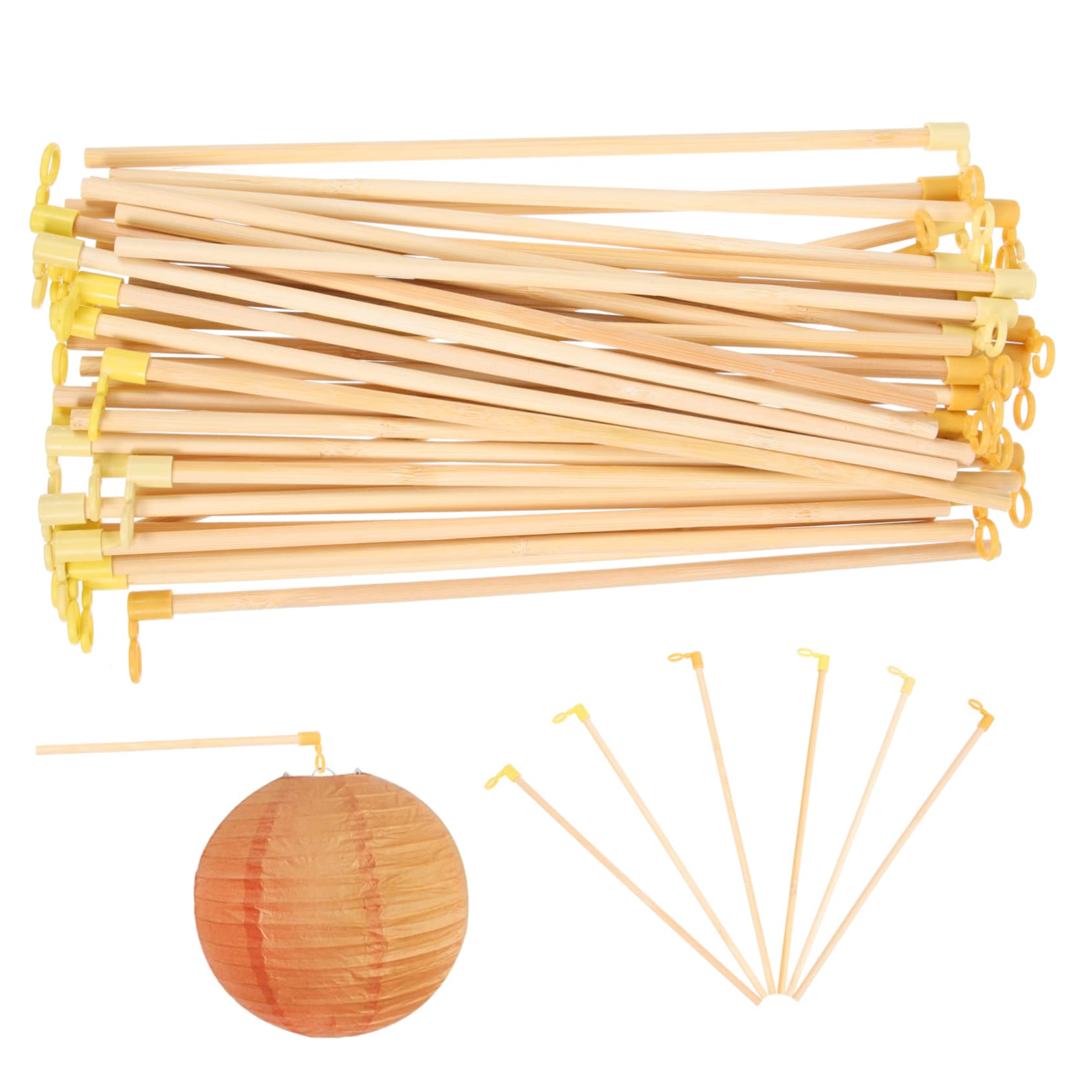 Toyvian 35pcs Lantern Handle - DIY Wooden Lantern Pole, Handheld Poles, DIY Craft Kit for Christmas Halloween New Year's Day Wedding
