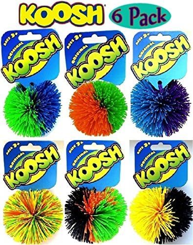 6 Pack, Colors May Vary, Safe to Throw, Easy to Catch Koosh Balls
