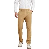 SEJRLAND Men's Golf Casual Pants, Lightweight Work Straight-Leg Trousers, Business Travel Stretch Pants with Pockets