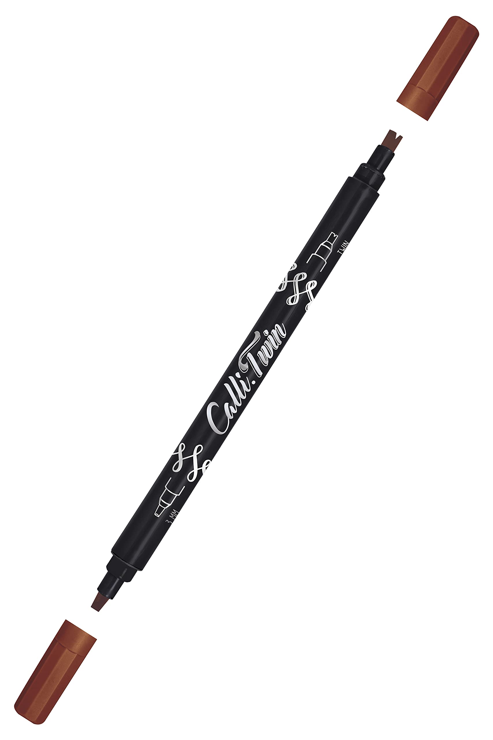 Online Calli.Twin Pen with Double Tip, Double Contour and Calligraphy Tip, Hand Lettering Brush Pens in Various Colours, Colourful Bullet Journal Pens for Calligraphy, Watercolour, Colour: Aubergine