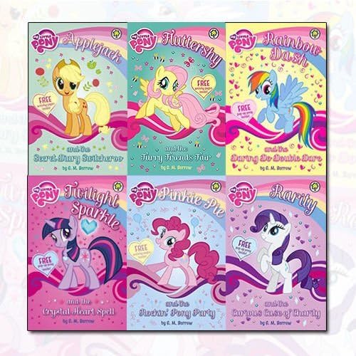 My Little Pony Collection G M Berrow 6 Books Bundle (Princess Celestia and the Royal Rescue, My Little Pony: Applejack and the Secret Diary Switcheroo, Rainbow Dash and the Daring Do Double Dare, Twilight Sparkle and the Crystal Heart Spell, Pinkie Pie and the Rockin' Pony Party, Rarity and the Curious Case of Charity)