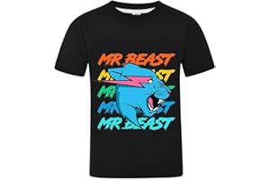 laughZuaia Kids Boys Girls Gamer Lightning Leopard Print T-Shirt Tee Shirt Tops 6-13 Years