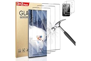 GBBO [3+2 Pack] Galaxy Note 20 Ultra Screen Protector, Ultra HD Tempered Glass Film [Scratch Resistant] [3D Full Coverage ] [9H Hardness] [Fingerprint Unlock] For Samsung Galaxy Note 20 Ultra（6.9 Inch）