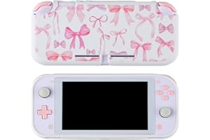 CASOSEXPLORELAB Case for Nintendo Switch Lite Protective Accessories Soft Silicone Cover Shell Compatible ONLY for Switch Lite Pink Coquette Bow Anti-Drop Shock Proof Aesthetic Protector