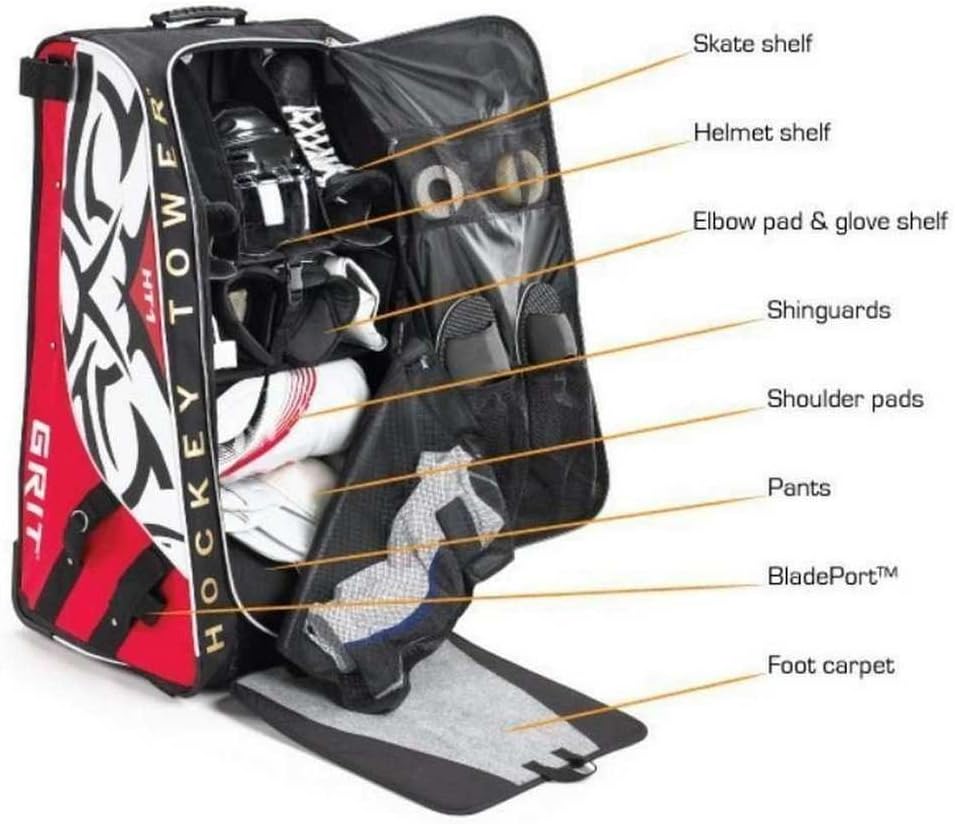 Grit HTSE Hockey Tower 33" Equipment Bag : Sports & Outdoors