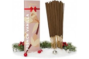 Folkulture French Vanilla Christmas Incense Sticks Natural (Pack of 75) - Charcoal Free Scent Stick - Natural Incents Matches