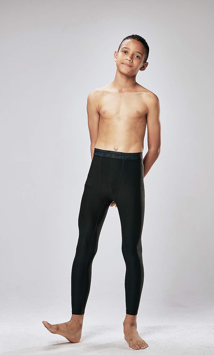 DEVOPS Boys 2-Pack UPF 50+ Compression Tights Sport Leggings Baselayer Pants: Clothing