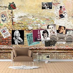 Wall Murals for Bedroom Vintage Bar Theme Removable Wallpaper Peel and Stick Wall Stickers - 66x96 inches