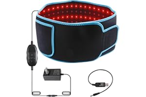 Red Light Waist Belt with 105pcs LEDs, 3 in 1 Chip Portable with Cord, 5 Brightness and 6 Time Settings Mode Red Light Lamp B