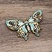 eGlomart Vintage Style Golden Aquamarine Blue Rhinestones Butterfly Brooch Pin #153