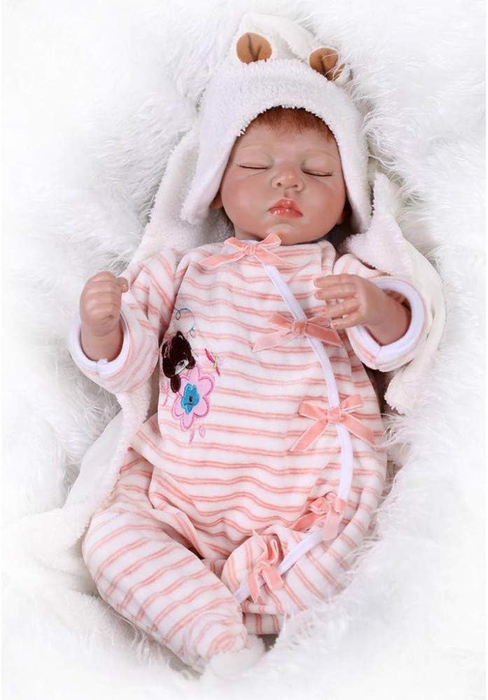 Prezzo YIHANGG Reborn Baby Doll Morbida Simulazione Silicone Vinile 22 Pollici 55 Cm Bocca Magnetica Ragazzo Ragazza Bambini Dormire Giocattolo Silicone Realistico con Gli Occhi Chiusi Offerte