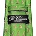 Retreez Green Christmas Woven Men's Tie with Christmas Candy Canes Pattern