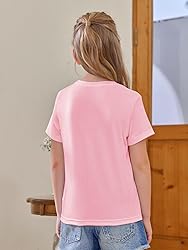 Girls Short Sleeve T Shirts Kids Summer Tops