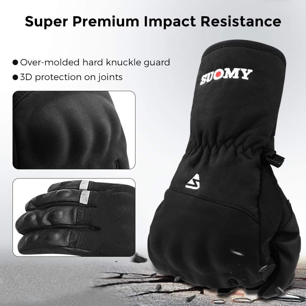 Winter Motorbike Gloves Waterproof Mens Womens Touchscreen - Image 5