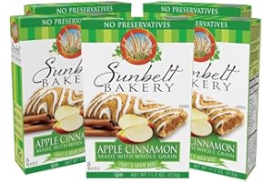 Sunbelt Bakery's Apple Cinnamon Fruit & Grain Bars, 5 Boxes, No Preservatives (40 Bars)