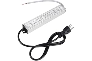 inShareplus LED Power Supply 12V, 30W IP67 Waterproof Outdoor Driver,AC 110-260V to DC 12V 2.5A Low Voltage Transformer, Adapter with 3-Prong Plug for LED Light, Computer Project, Outdoor Use