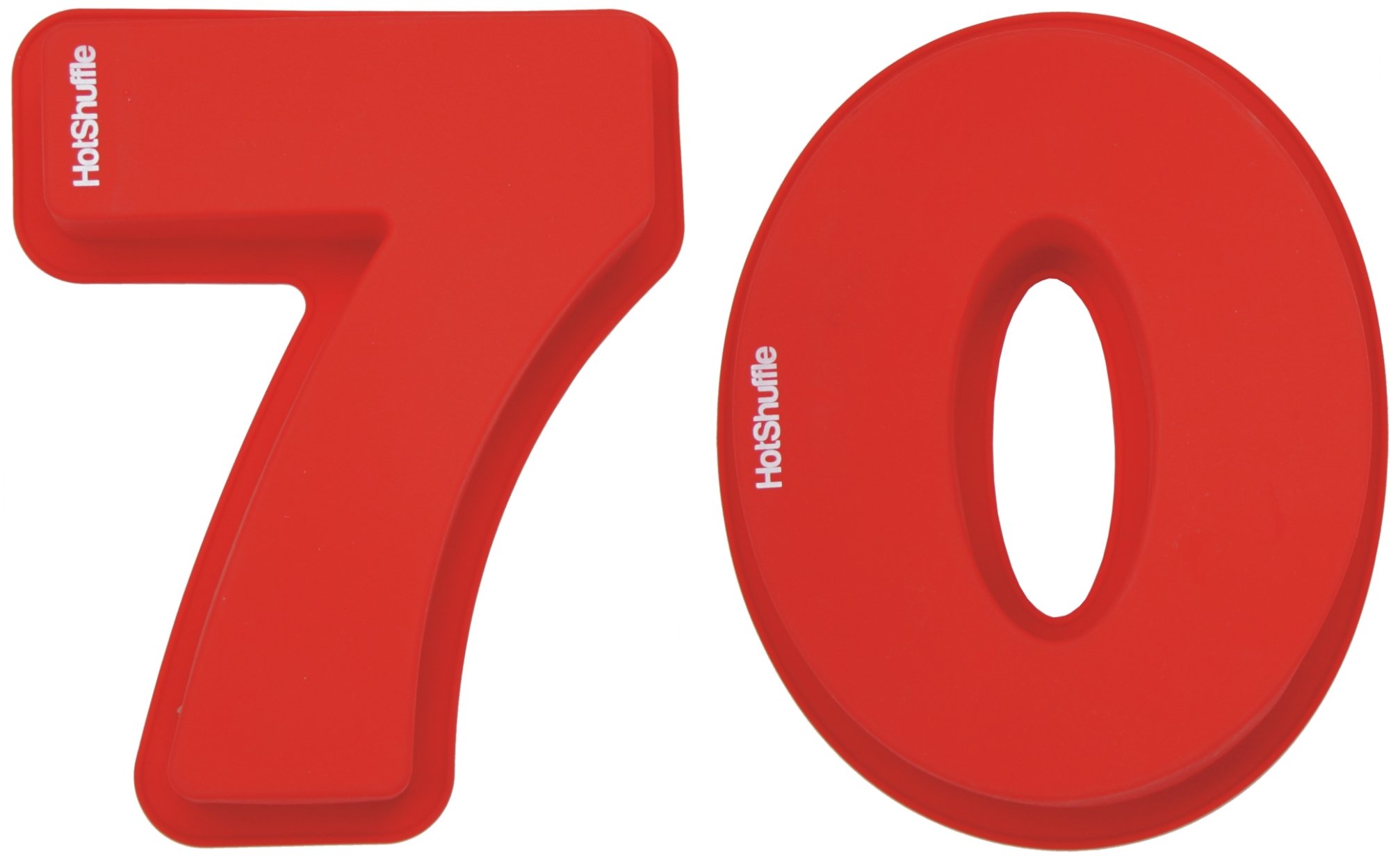 HotShuffle Large Silicone Number 70 Cake Tin Mould 70th Birthday Wedding Anniversary 7 0