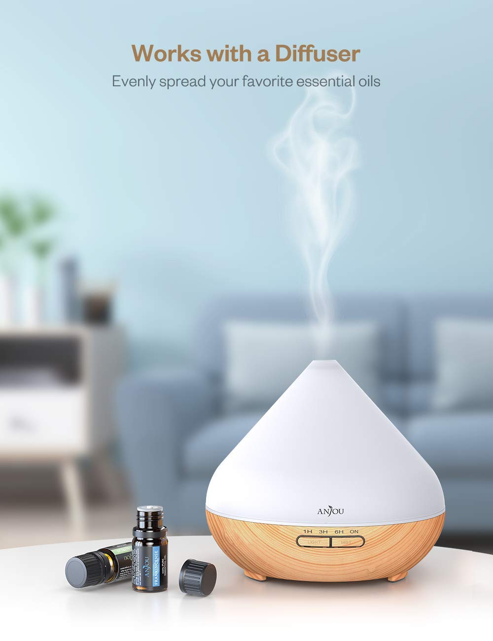Essential Oils, Anjou 18PCS Aromatherapy Oil Upgraded Gift Set Pure & Therapeutic Grade, Popular Fragrance Oils Blends for Diffuser Air Purifier Home Office Auto (Incl.Peppermint Eucalyptus Lavender): Beauty