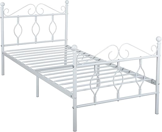 Amazon Com Greenforest Twin Bed Frame Metal Platform Complete Bed