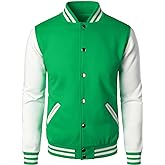HOOD CREW Man’s Varsity Baseball Jacket Cotton Blend Letterman Jackets