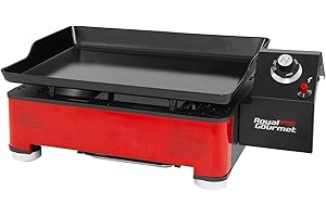 Royal Gourmet 23 Inch Outdoor Portable Flat Top Grill Table Top Propane Gas Mini Griddle Grill on Clearance Prime for Camping Cooking, Tailgating, PD1202R