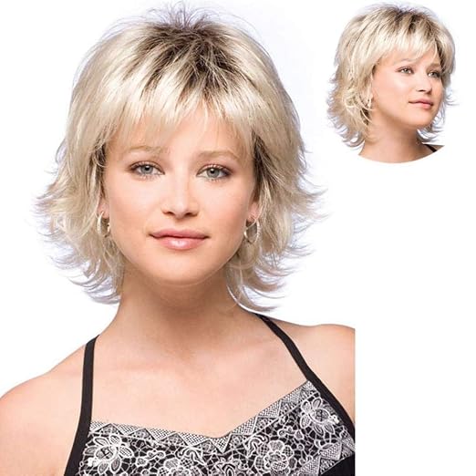 Perucken Fur Frauen Kurze Perucken Mit Schragem Pony Frisur Fluffy