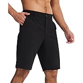 SNOWTEN Men's Classic Fit 7/9/11 Inch Golf Shorts Lightweight Long Stretch Hiking Short with 4 Pockets for Casual Work