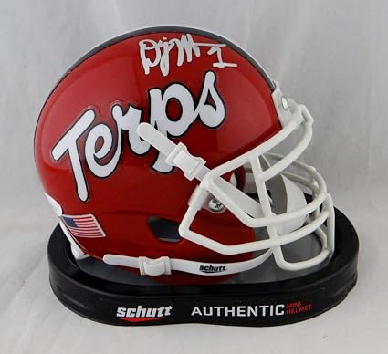 Amazoncom Dj Moore Autographed Maryland Terps Schutt Mini