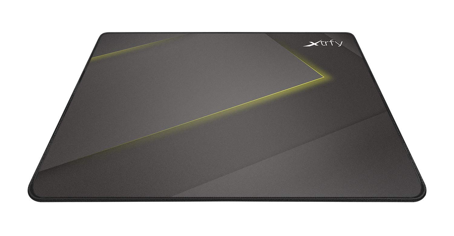 Xtrfy GP1, Large Fabric Gaming Mouse Pad (460 x 400 x 4 mm), Excellent Slippage, Stitched Edges, Non-Slip Base Machine-Washable, Black