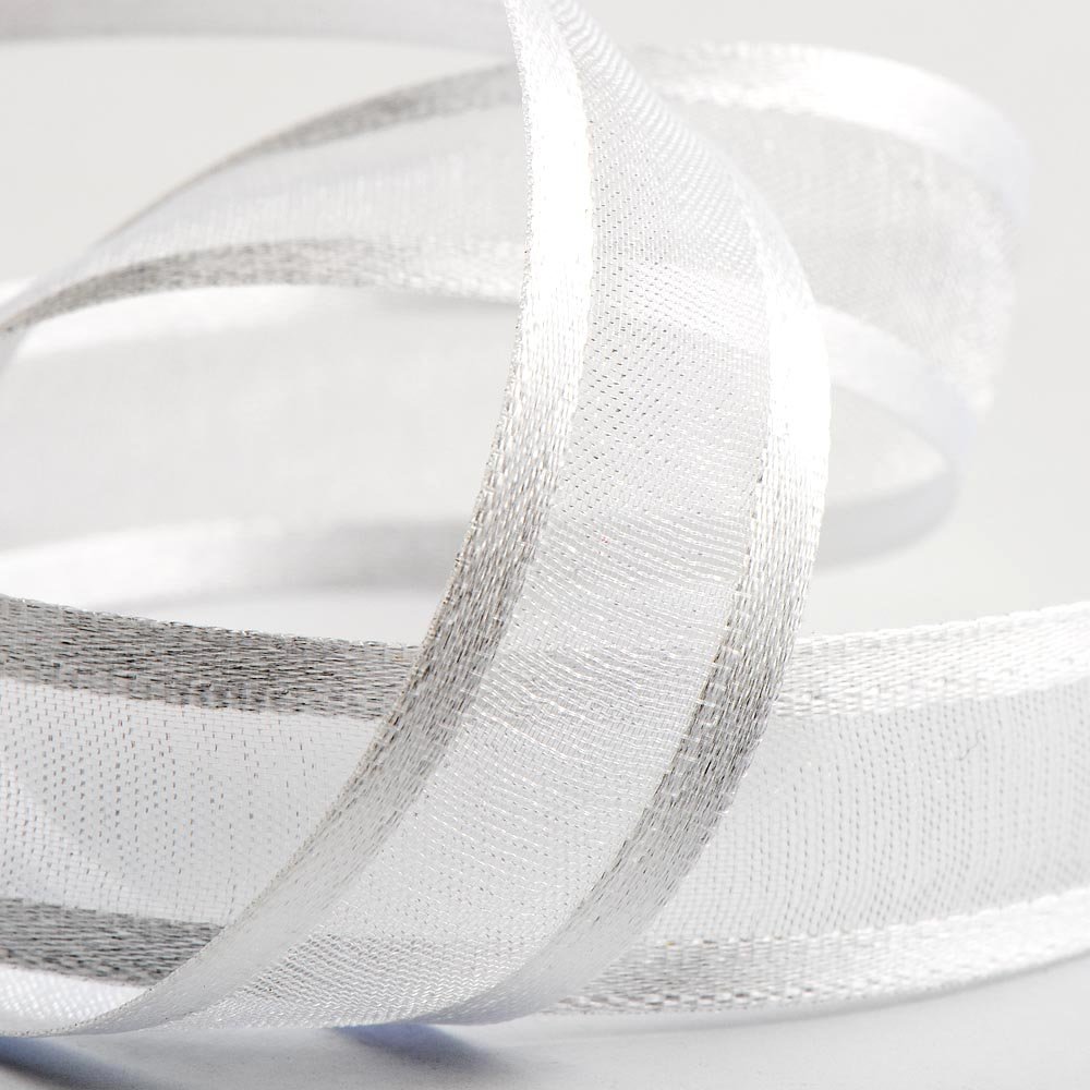 Italian Options - Satin Edge Organza Ribbon - 25mm x 25M - White