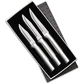 Rada Cutlery 3-Piece Paring Knife Galore Knife Gift Set (S01), Stainless Steel Hollow Ground Blades, Made in USA, Silver Hand