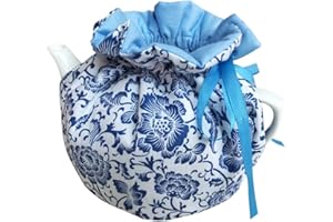 JOONOR Tea Cosy - Retro Floral Cotton Printed Tea Cosy, Kitchen Tea Pot Dust Cover, Breakfast Warmer, Insulation and Keep Warm,Color#10