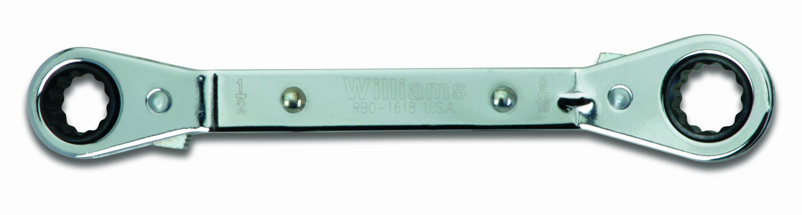 Williams RBO-810 Double Head 25-Degree Offset Ratcheting Box Wrench, 1/4 by 5/16-Inch