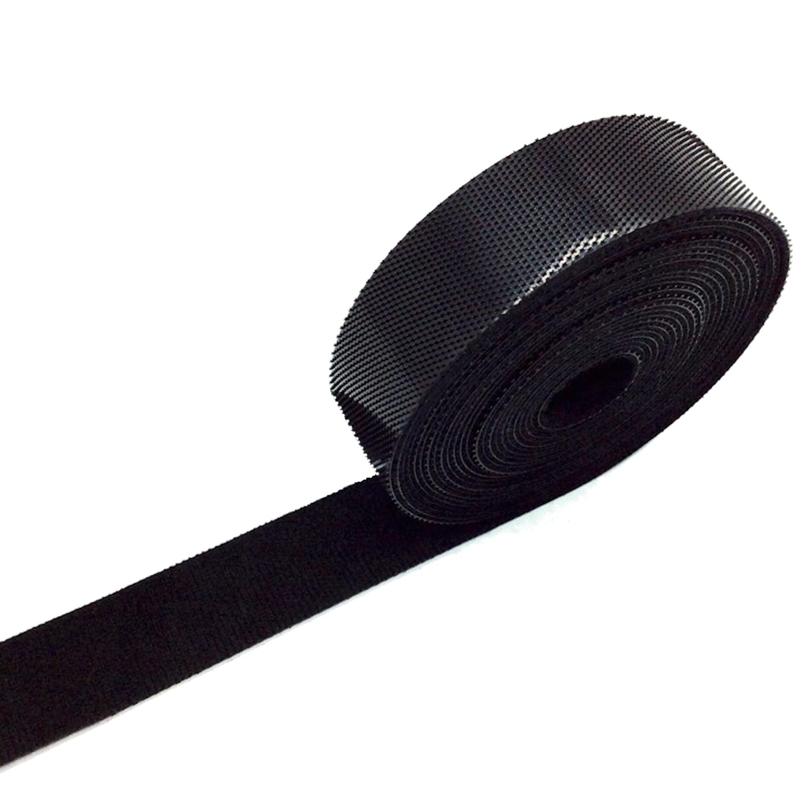 5 x EWANTO Velcro Cable Tape 20 mm x 5 m Length Reusable Cable Tape for Cutting Colour Black for Organising Household and Workplace Organisation Cable Tie Zip Tie Cable Ties