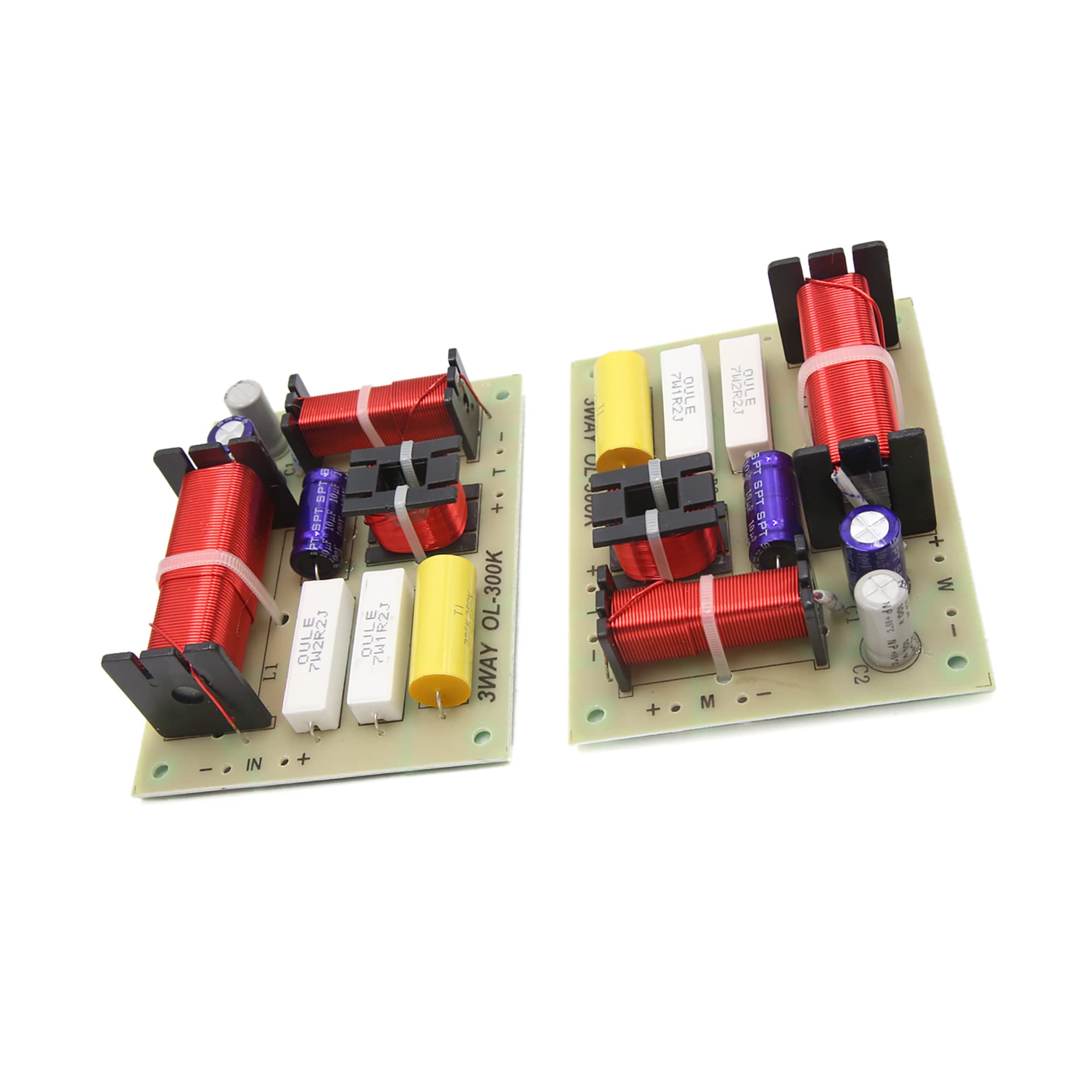 A ABSOPRO Crossover Filters 3 Way Audio Frequency Divider 180W (Set of 2)