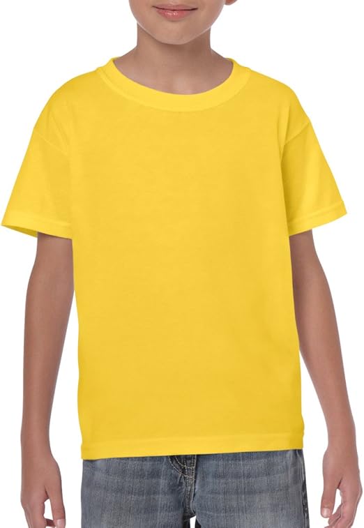 Yellow Boys Girls Childrens Kids Unisex Plain TShirt Tee Shirt 100