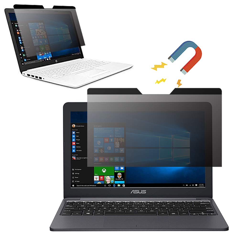 FiiMoo 13.3 Inch Magnetic Privacy Screen Filter, Laptop Privacy Filter, Anti-Glare Protector, Easy On/Off Laptop Monitor Protector - UV and Blue Light Filter (13.3" 16:9)
