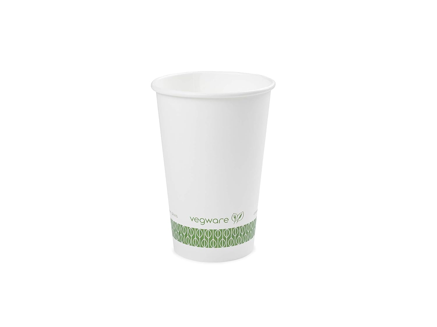 Vegware LV-16 Hot Cup, 16 oz., White (Pack of 50), 50 Count (Pack of 1)