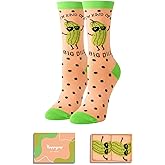 HAPPYPOP Funny Socks for Women - Donut Pizza Pickle Gifts, Popcorn Milk Cookie Taco Socks