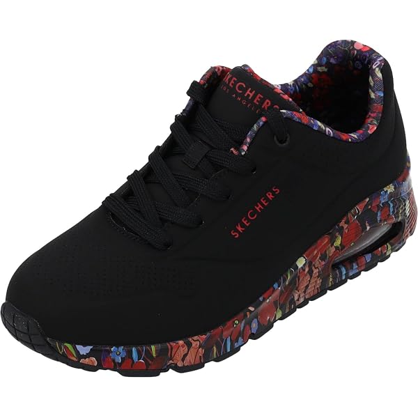 Amazon.com | Skechers Girls' 155506 Trainers, Black Durabuck Rose