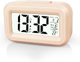 Vicloon Digital Alarm Clock Bedside LED Display 12/24H Temp Date Timer Orange