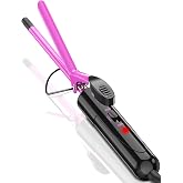 3/8 Inch Ceramic Small Curling Iron for Short Hair, 9mm Pencil Curling Iron | 9mm Small Barrel for Tight Curls &amp; Ringlets on Short Hair, Bangs &amp; Layers, 430&deg;F/450&deg;F Dual Heat Settings, Dual Voltage, Pink