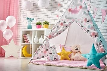 Amazon Com Ofila Baby Room Backdrop 5x3ft Kids Tent Toys