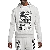 Nike Sportswear Men's French Terry Pullover Hoodie Size-M Black/White