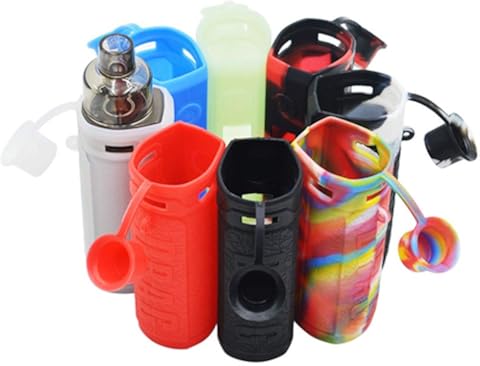 RUILUL Funda protectora de silicona para Voopoo Drag S 60W Kit Skin Wrap Sleeve Antideslizante Shield negro negro