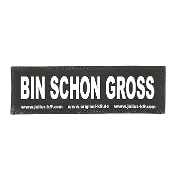 Originale austauschbare Schilder, Flicken von Julius-K9, Original für Hundegeschirr, reflektierend, phosphoreszierend, 1 Paar