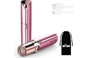Facial Hair Removal for Women, Gurelax Facial Hair Remover, Electric Face Shaver, Painless Hair Removal Device for Lip, Chin with a Velvet Bag